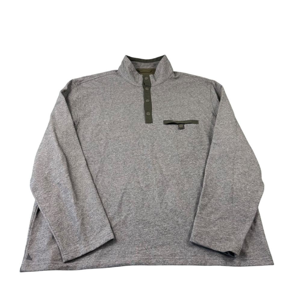 UNTUCKit Parkson Green Gray T Snap Cotton Pullover Sweater Mens 3XL 41232